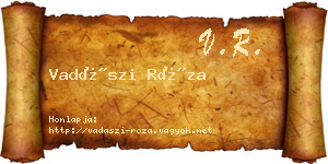 Vadászi Róza névjegykártya